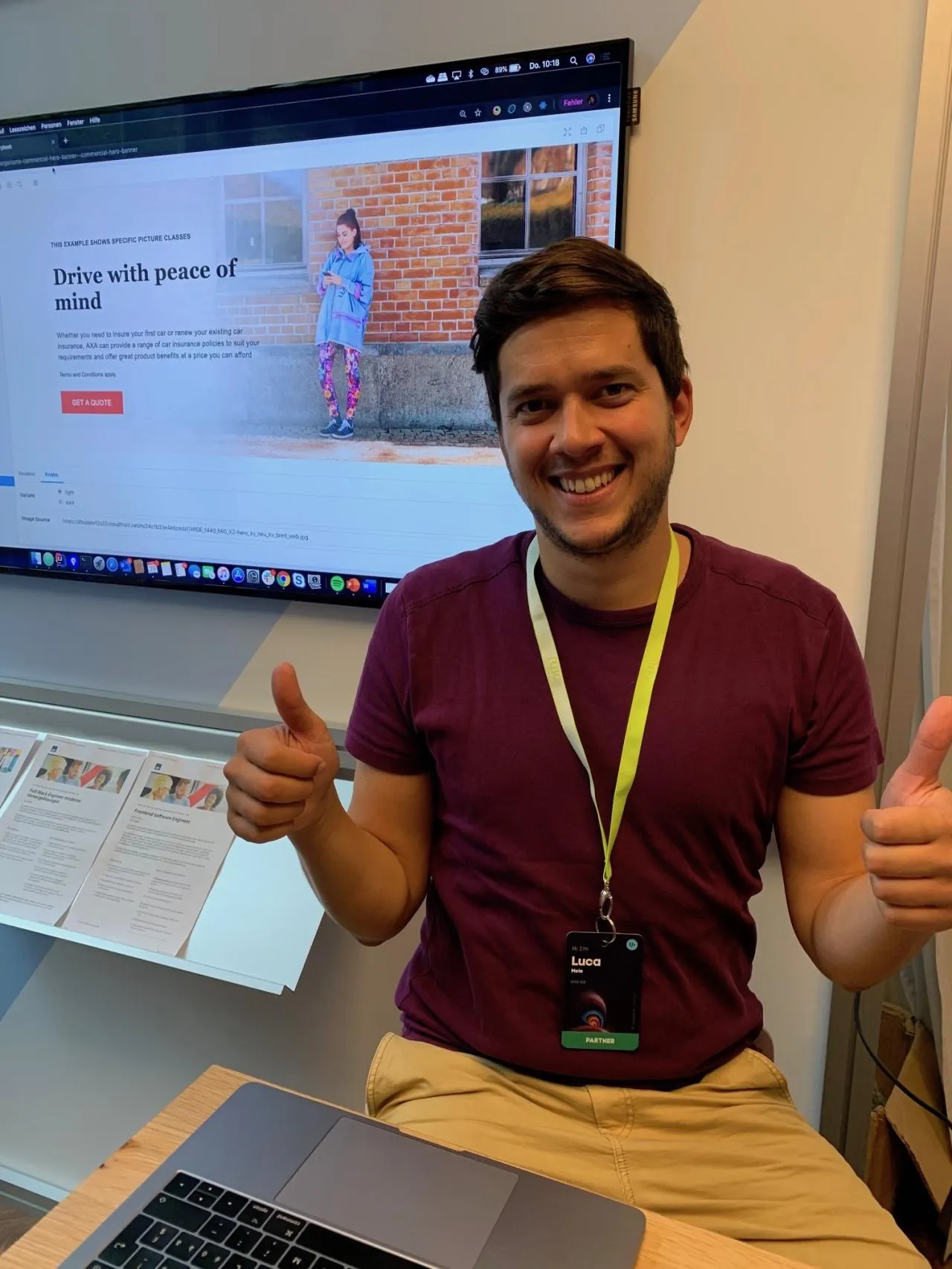 Luca Mele bei der Arbeit